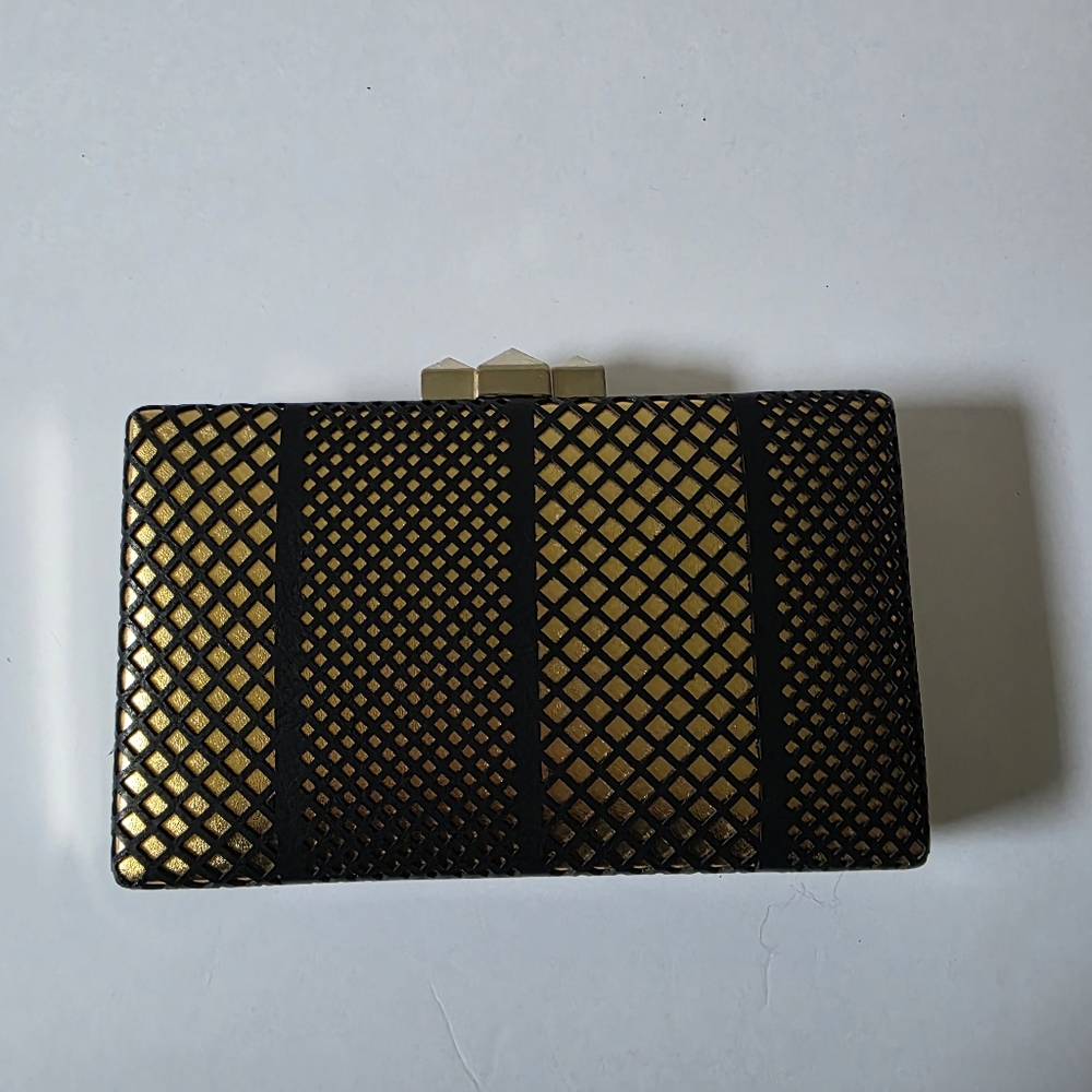 Gold & Black Crossbody Clutch